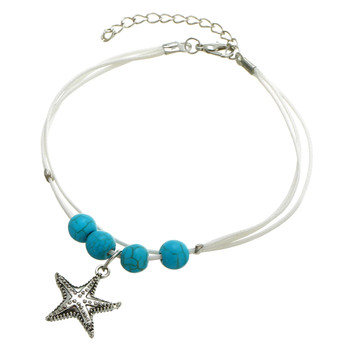 Shellhard Natural Beads Starfish Anklets For Women 2019 Fashion Vintage Handmade Sandal Barefoot Statement Foot Chain Jewelry