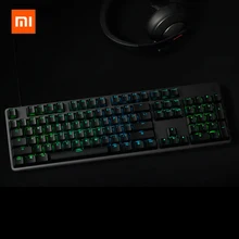 xiaomi mijia игровая клавиатура 104 клавиш rgb-пульт цветная клавиатура с подсветкой сплав Верхняя крышка 32-битный ARM высокоскоростной USB Проводная
