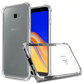 

50pcs/lot Clear Case For Samsung Galaxy J6 Plus Thick Anti-Shock Armor Transparent TPU Cover For Samsung Galaxy J4 Plus