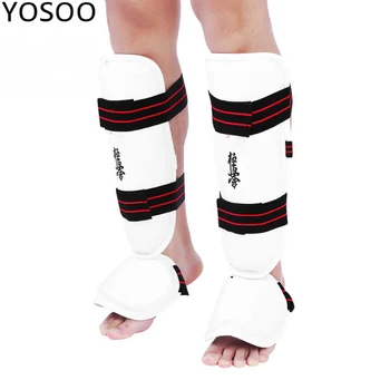 

1Pair Shin Protectors Padded Shank Leg Foot Guards Adjustable Strap Protective Gear