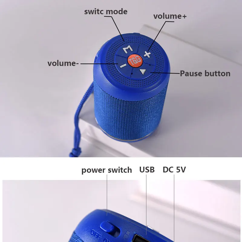 Bluetooth колонка портативная круговые колонки высококачественный сабвуфер TG517