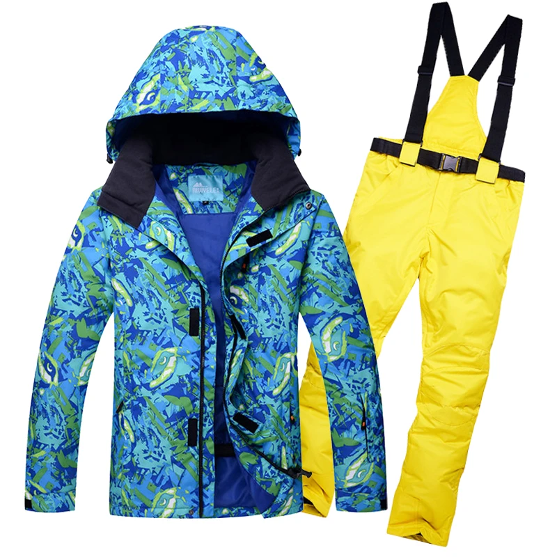 Новые зимние мужские водонепроницаемые ветрозащитные лыжные костюмы мужские сноубордические наборы Мужская лыжная куртка и брюки Сноубординг костюмы для мужчин