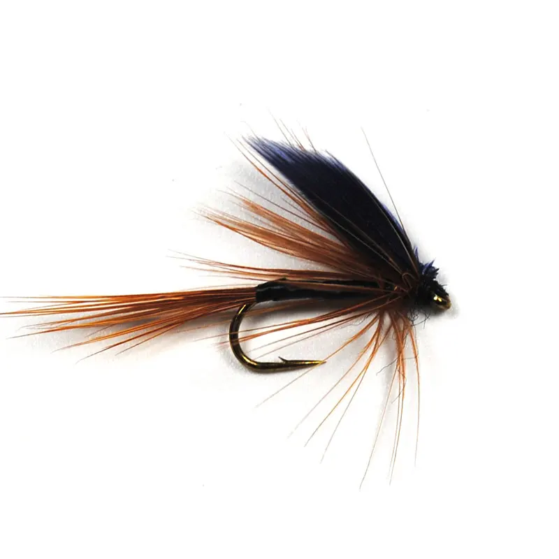 

10PCS 10# Fly Fishing Trout Black Wing Brown Mayfly