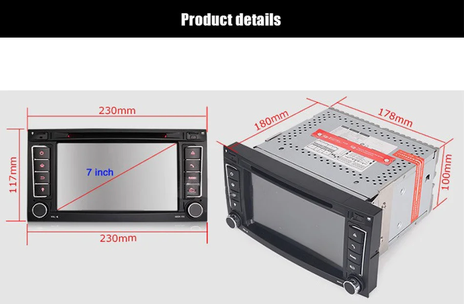 Best Eunavi 2 Din Android 9 Car DVD Player GPS Navi For VW/Volkswagen/Touareg/Transporter T5 With Canbus Wifi Stereo Radio FM DSP RDS 32