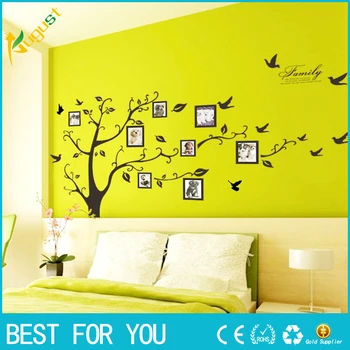 

10pcs/lot 2016 wall sticker paper home decoration DIY Diamond embroidery tree frame family memory tree wall decals removable pvc