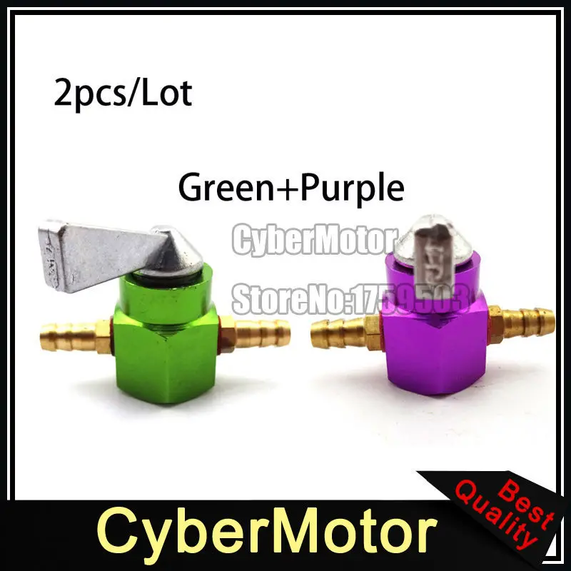

Green + Purple 1/4'' 6mm Gas Fuel Tap Petcock Valve Switch For Pit Dirt Motor Bike Motorcycle Motocross ATV Quad Four Wheeler