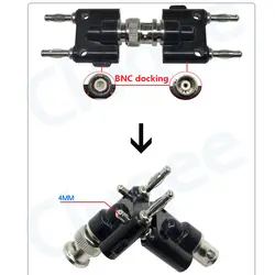 2 шт./лот 50 Ом Q9 BNC женский и мужской двухрядный переходник для вилки типа «банан» 4 мм штекер типа «банан»