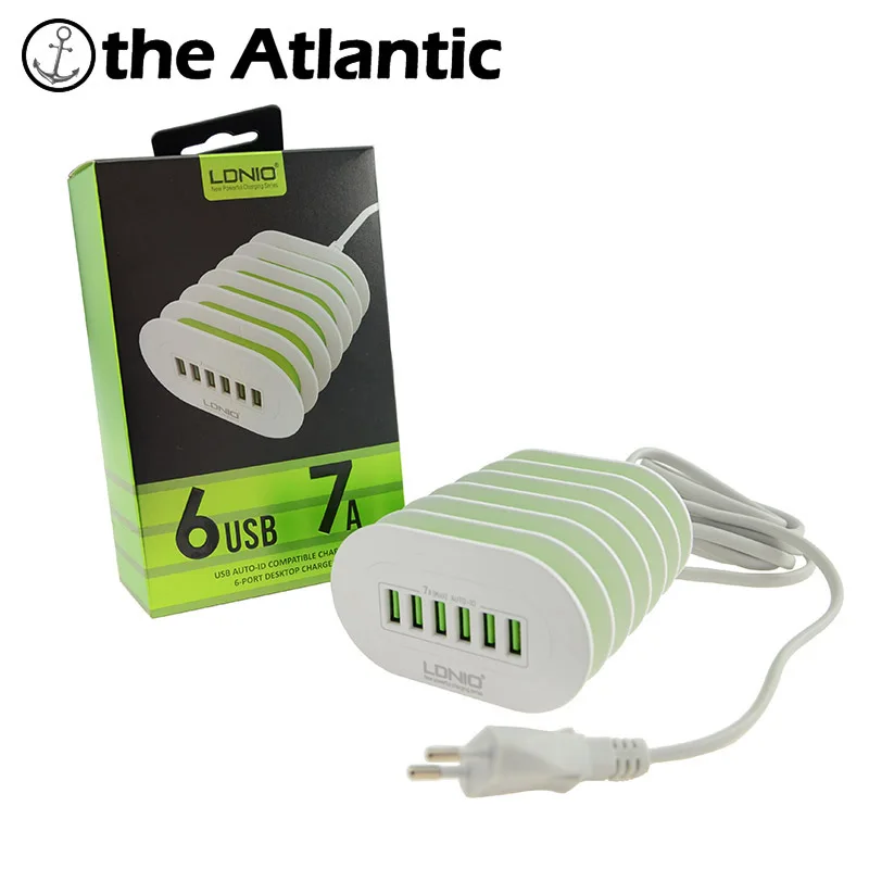Универсальная стандартная розетка LDNIO 6 USB адаптеров док станция 5V7A удлинитель с