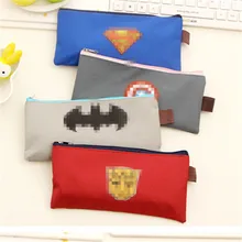 Super Hero series Cloth Pencil bag Hot Selling Cartoon Super Hero Students Mini Superhero Pencil Case office school supplies 2.4