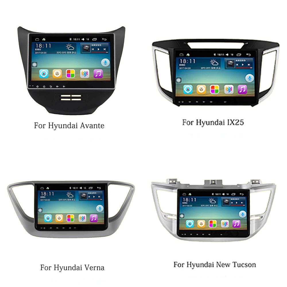 Panlelo Android 7.1 Car Stereo For Hyundai Avante IX25 IX45 Verna New Tucson Mistra Elantra 2 Din GPS Navigation Auto Radio 