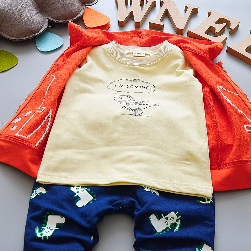 BibiCola neue frühling herbst baby jungen kleidung sets kinder jungen 3 PCS mantel + Hoodie Jacke + hosen kleidung trainingsanzug jungen sport anzug set