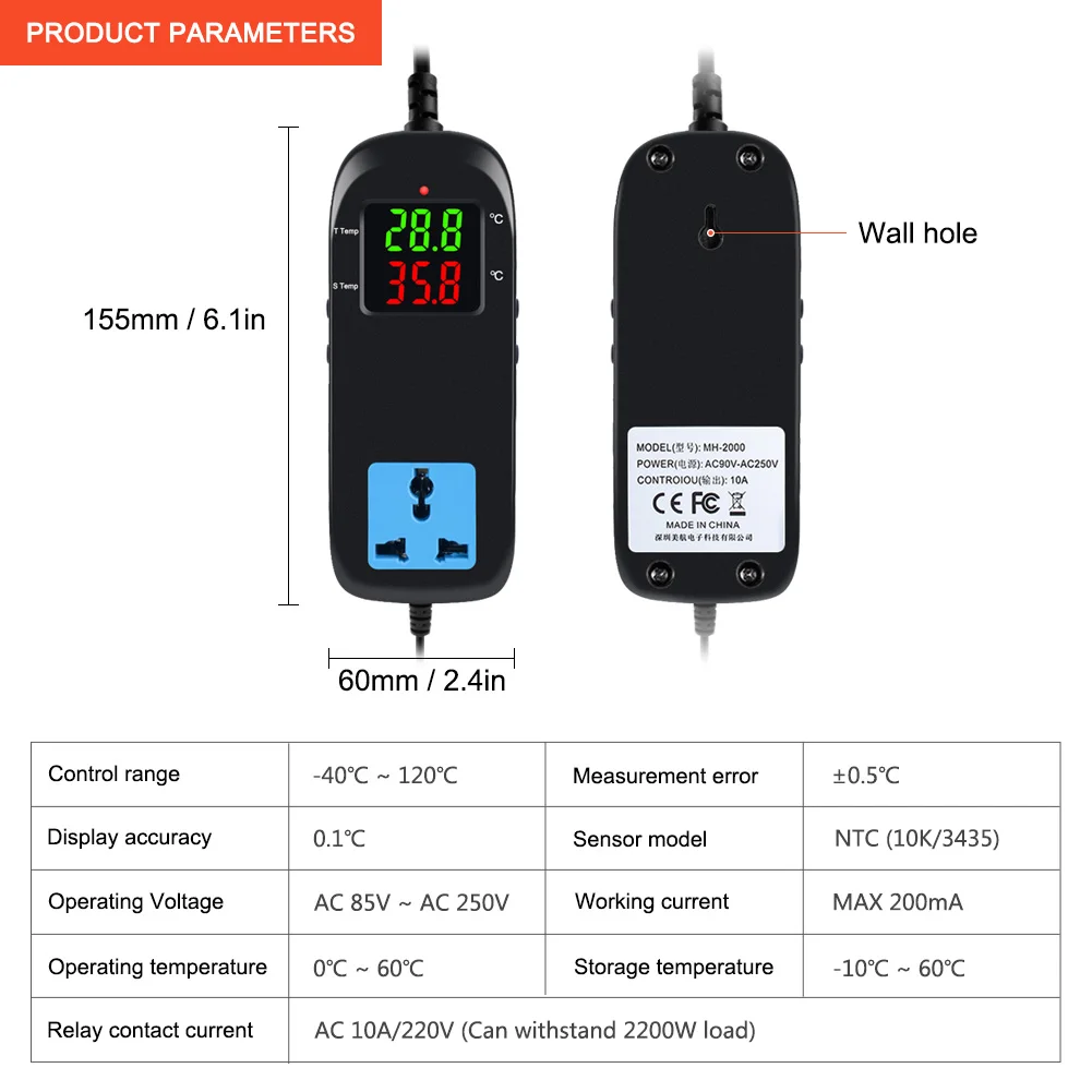 eletrônico led digital de reprodução temperatura controlador termostato termopar