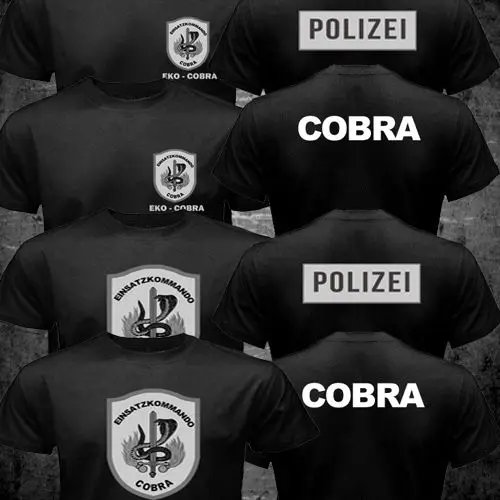 Мужская футболка EKO COBRA с принтом австрийской полиции Силы специального назначения Повседневная двух сторон