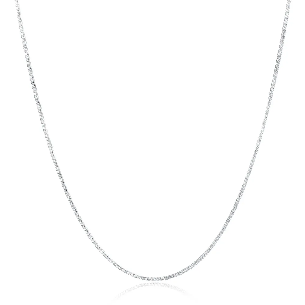 

Charms gift wedding party Pretty 2mm chain silver plated new cute for women necklace jewelry silver fashion for pendant LN029