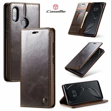 CaseMe Magnetic Wallet Phone Cases For Xiaomi Mi8 Luxury Leather Flip Case For Redmi 6 6A