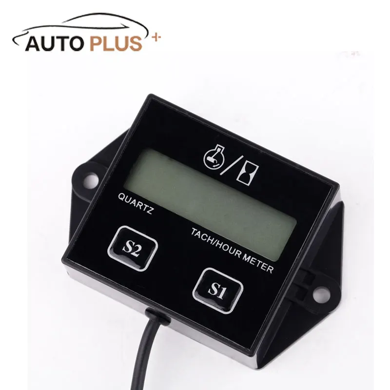 KKmoon Digital Engine Tach Hour Meter Tachometer Gauge Engine RPM LCD