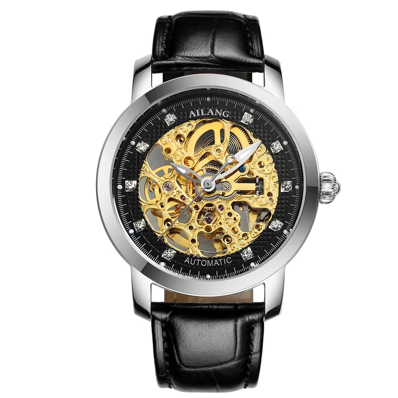 

AILANG 6813 Switzerland watches men luxury brand Automatic Men Mechanical Watches Genuine Leather Waterproof reloj hombre