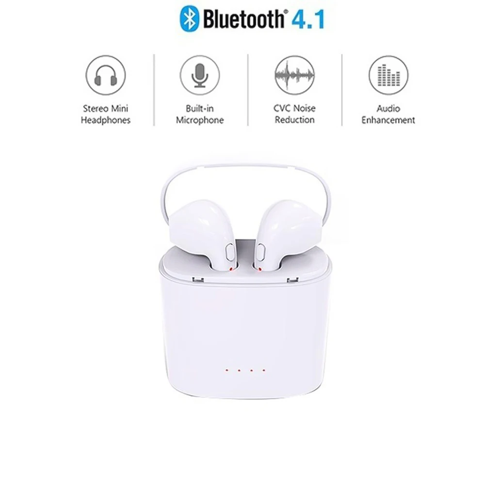 Teamyo i7s TWS беспроводные Bluetooth наушники-вкладыши музыкальные наушники набор стереогарнитура с зарядной коробкой микрофон для всех смартфонов