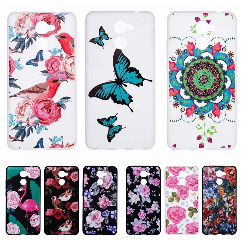 

Y7 2017 Soft TPU Case on for Fundas Huawei Y7 2017 Case sfor Coque Huawei Y7 2017 Case Silicone Butterfly Flower Cover
