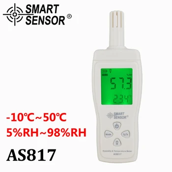 

Smart sensor AS817 high accuracy digital hygrometer humidity temperature meter Thermocouple gauge temperature tester -10-50C