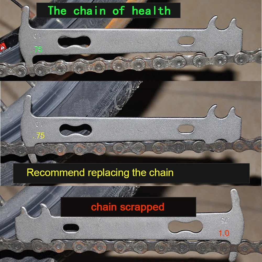 

Fiets Chain Wear Indicator Tool Chain Checker Kits Bike Reparatie tool MTB Road bicycle chain tool