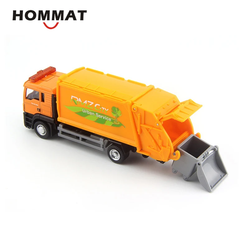 HOMMAT имитация RMZ город масштаб 1:64 мужской Мусоровоз С мусорным баком модель