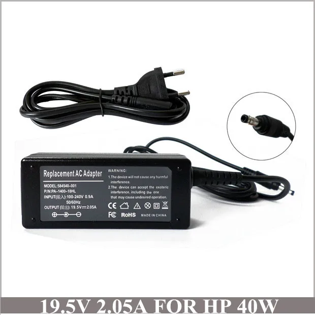 19.5V 2.05A 40W Laptop AC Adapter Notebook Battery Charger For Caderno HP Compaq Mini 110-1000 210-1091NR 580402001