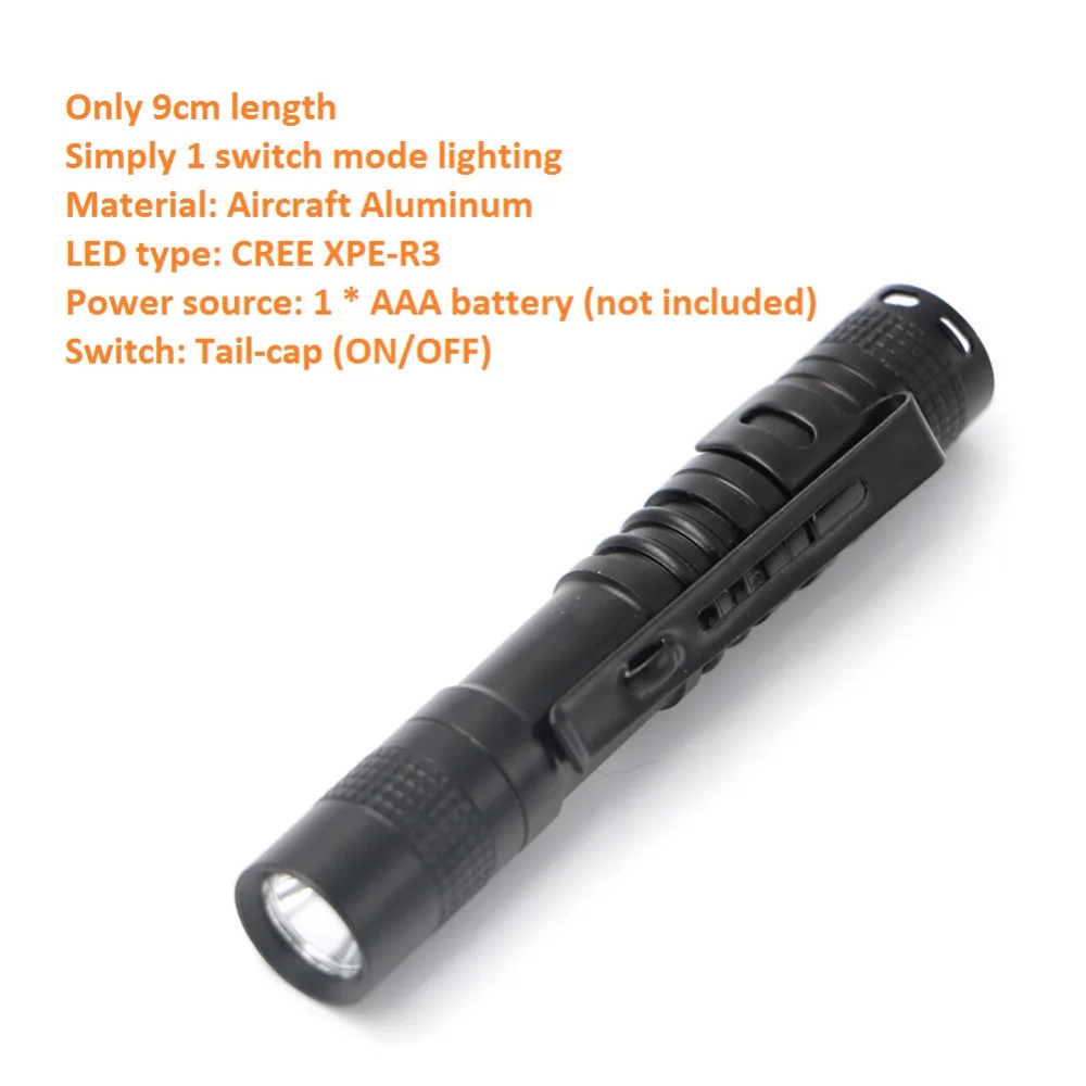 Компактный карманный фонарик 800 лм 1 режим|mini flashlight|1 modeled mini flashlight |