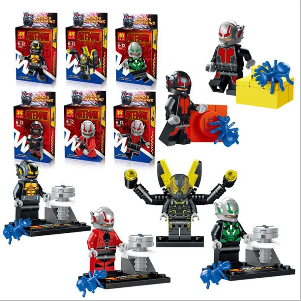 

Cartoon 79057 Action Figure 6 PCS/lot Set Building Diamonds Blocks Model NO Box