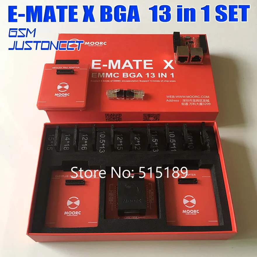 

E-MATE X 13 in 1 Emate pro box V3 Version E-Socket 13 in 1 No welding BGA169E BGA162 BGA221 for EASY JTAG riff medusa ufi box