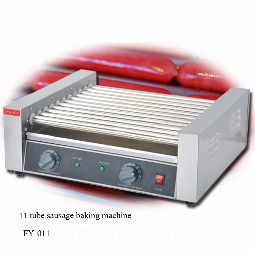 

1PC high-quality 11 tube sausage baking machine hot dog baked machine sausage heating machine dog roller