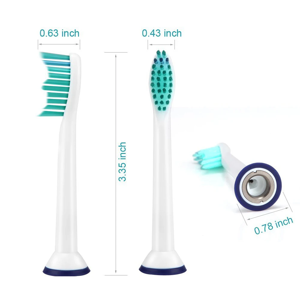 20 шт. насадки зубных щеток для Philips Sonicare HX6064 HX9362 HX6013 HX6063 HX3110 HX3212 HX6231 HX6631 HX8911 HX6711 HX6730 HX6930