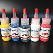 5 шт смешанных цветов Перманентный макияж Пигмент татуировки чернила 30 мл/бутылка(1 унции) набор краски для тела Перманентный макияж