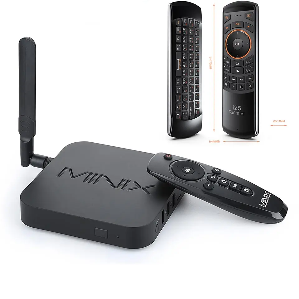 MINIX NEO U9-H+ русская версия Rii mini i25 64-битному восьмиядерному медиа центр Android 2 ГБ/16 ГБ смарт-ТВ коробка с голосом Вход воздуха Мышь