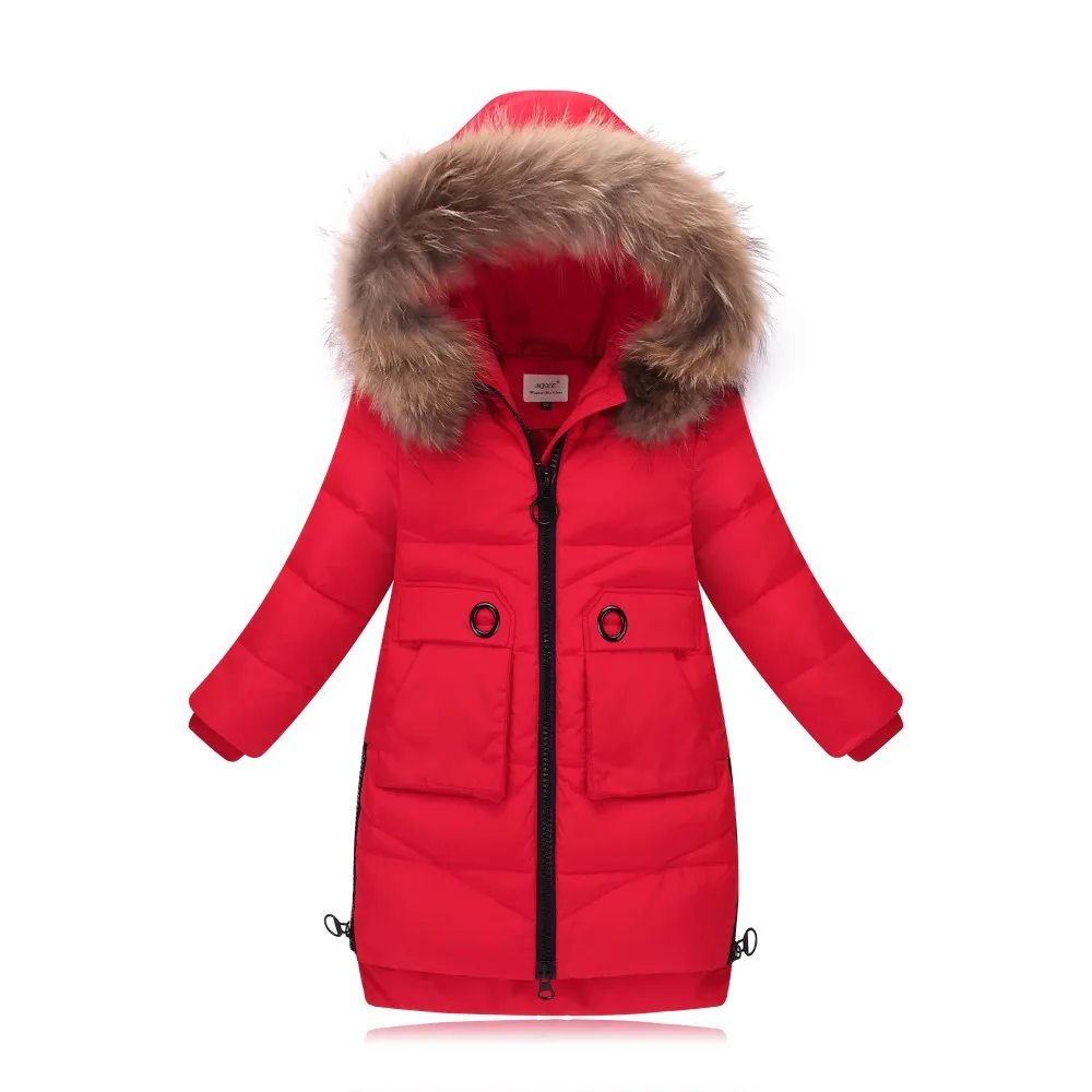 Brand Fashion Girl Down Jackets Children Long Model duck down Coats