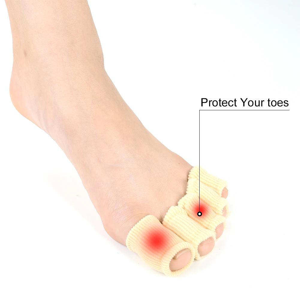 Elino 4 пары Силиконовый Гель Защита от мозолей пальцы ног подушечки для подушек трубы рукава Защита мозолей и мозолей Уход за ногами подушка