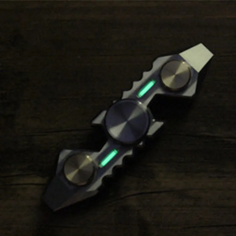 EDC титановый сплав Fingertip Gyro Spinner антистресс рельеф штопор лом инструменты Тритий трубка Версия EDC Мульти инструменты - Цвет: Красный