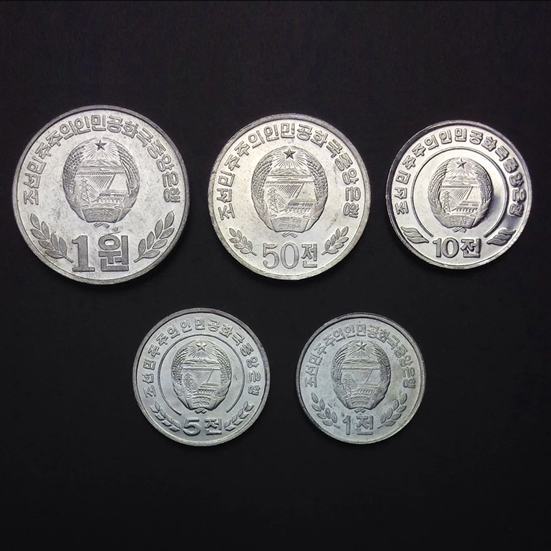 

Set 5pcs North Korea Coins Asia Country 100% real and Original Coins for Collection UNCIRCULATED UNC New