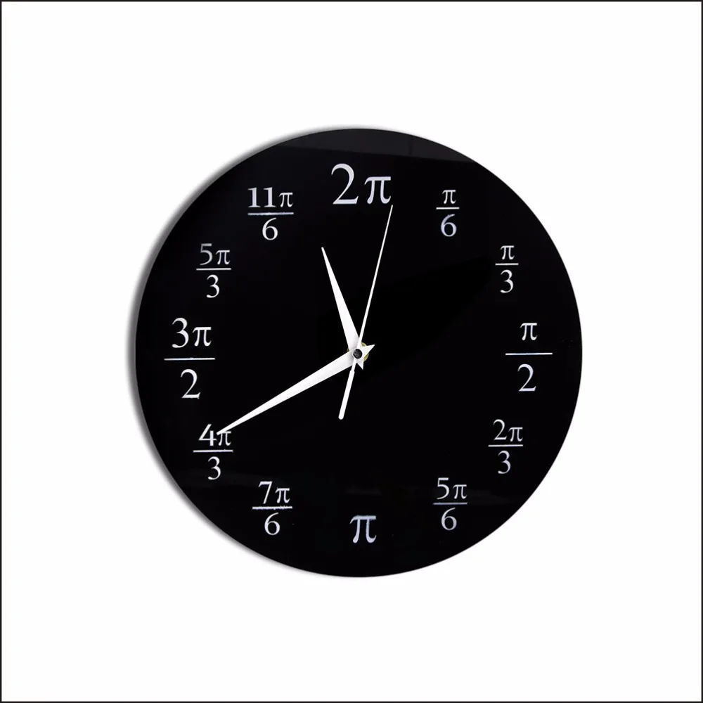 1 шт. два размера настенные часы Pi Pop Quiz Math Major часы Geeky домашний декор для любителей математики настенные часы Duvar Saat