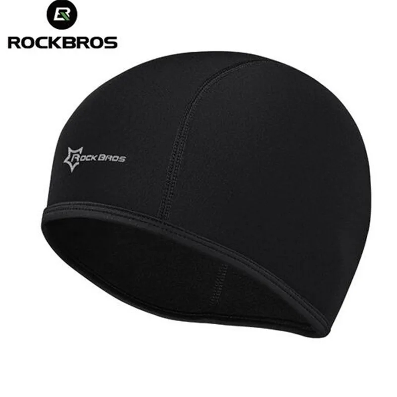 ROCKBROS Мужская теплая Спортивная Кепка для велоспорта велосипедная флисовая шапка