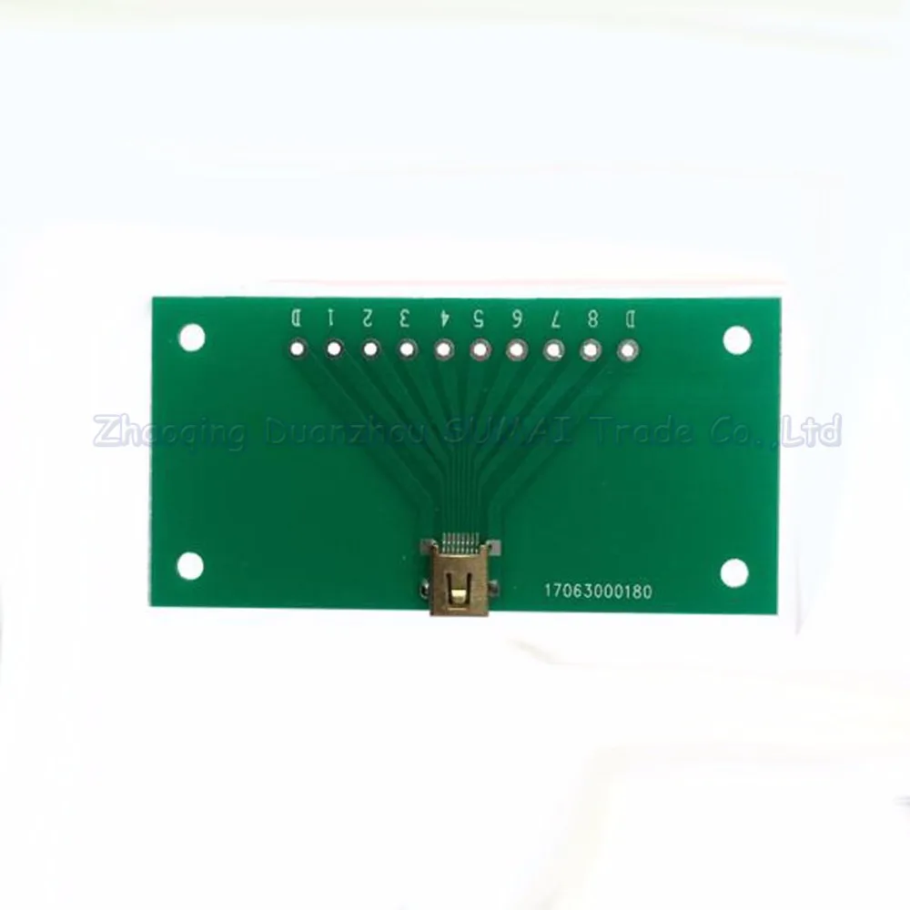 5 шт./лот мини USB 8PIN розеточная часть соединителя с PCB плата, тестовая плата