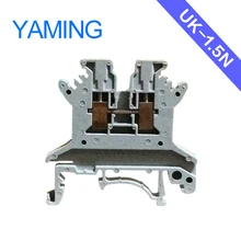 50PCS DIN Rail Universal UK-1.5N Terminal Blocks Screw Type UK1.5N Phoenix Type guide rail used Gray Lug plate Copper 50PCS DIN Rail Universal UK-1.5N Terminal Blocks Screw Type UK1.5N Phoenix Type guide rail used Gray Lug plate Copper