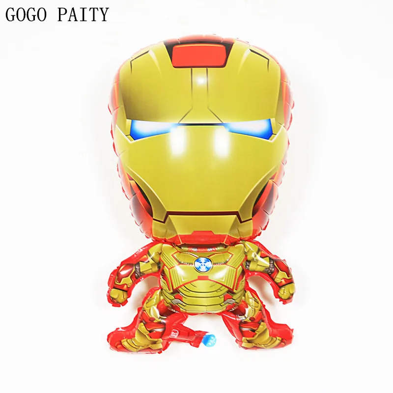

GOGO PAITY Foreign Trade New Cartoon Balloon Shaped Cute Baby Wedding Birthday Party Favorite Must-gold Iron Man Balloon