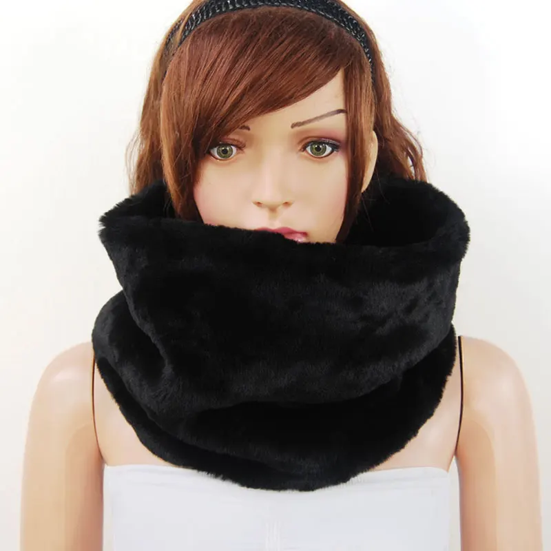 New 2018 Winter Luxury Women Ladies Warm Soft Faux Fur Snood Neck