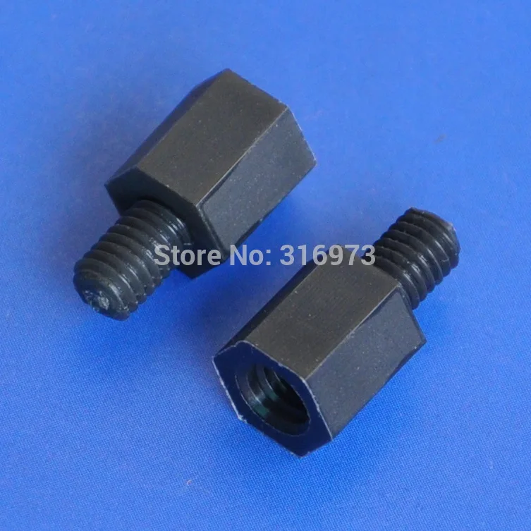 

(10 pcs/lot ) 8mm/0.32" Black Nylon M4 Threaded Hex Male-Female Standoff Spacer.