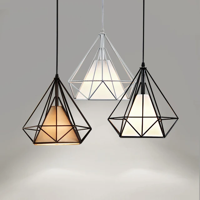 Nordic Pendant Light Black Cage Lamp Luminaire E27 Hanglamp Nordic Pendant Light Black Cage Lamp Luminaire E27 Hanglamp Home Lighting Scandinavian Kitchen Fixtures