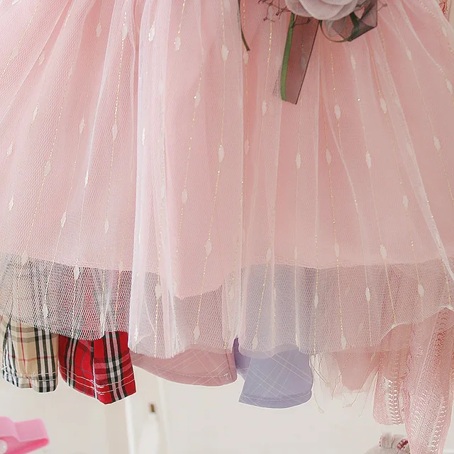 Summer Toddler Infant Girls Cotton Mesh Tutu Dresses Kids Cute Birthday Party Clothes 0-3Y Baby Girl Princess Dress 6