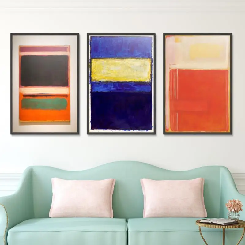 

Mark Rothko Abstract American Style painting Frameless Unframed Oil Painting on Canvas Waterproof airbrush square poster art