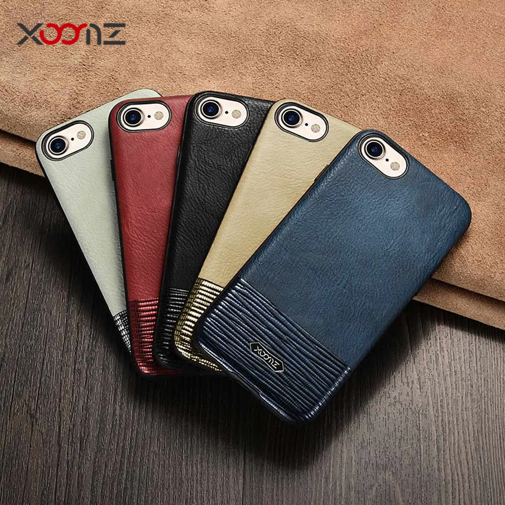 Xoomz Сращивание чехол для iPhone 7 блестящей кожи PU телефона Чехол Коке модные Fundas iPhone8