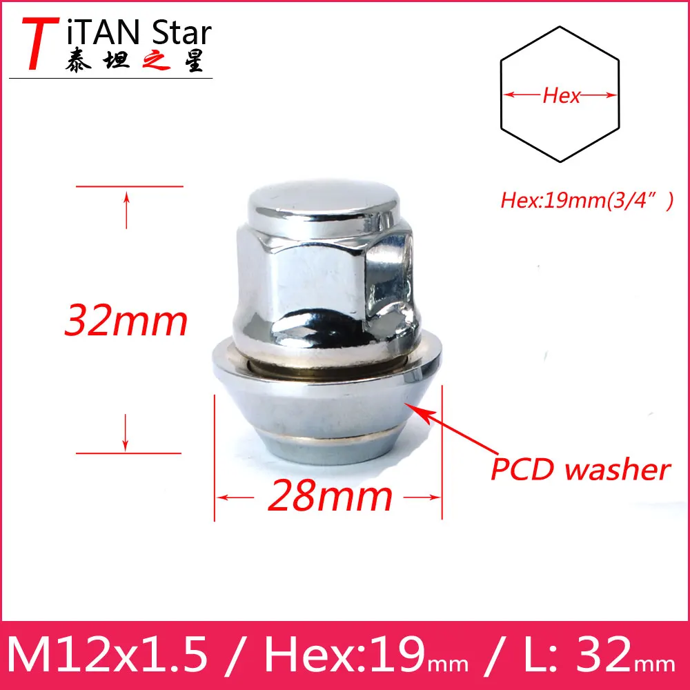 20 шт. сменные гайки для наконечников колес HEX19(3/ 4 &quot) m12x1 5 FORD Mondeo Focus|lug nuts|wheel lug